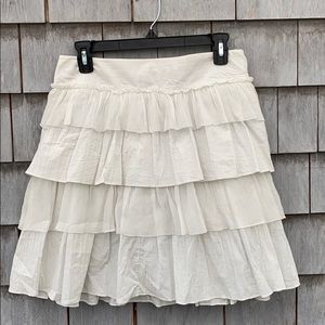 J crew crinkled tiers hundred cotton/silk skirt